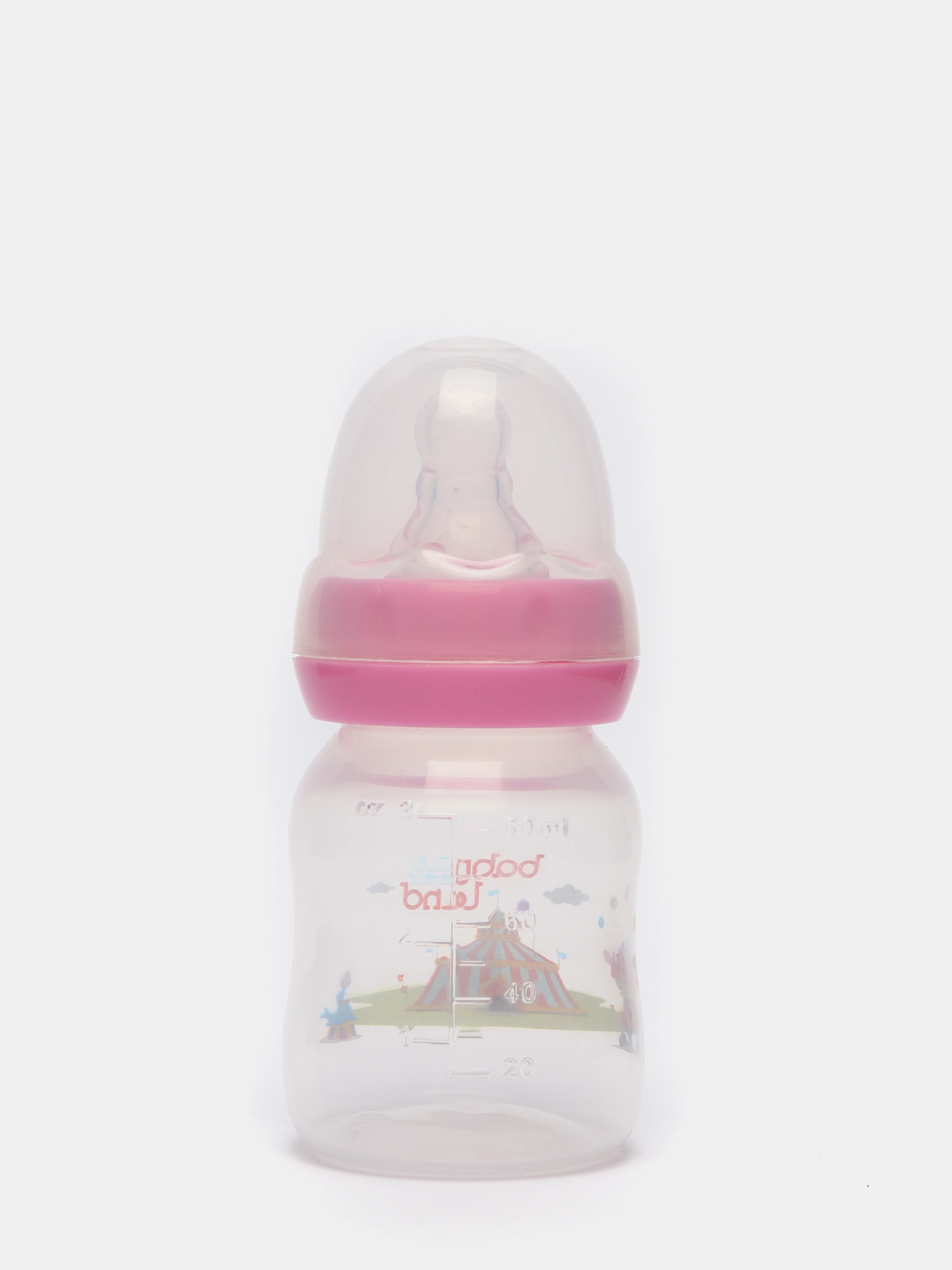 Розовый бутылочка Baby Land 80 мл с силиконовой классической соской в блистере