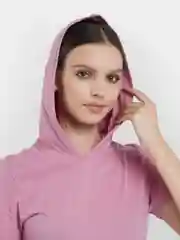 Коралловый платье женское домашнее с капюшоном,  хлопок