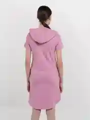 Коралловый платье женское домашнее с капюшоном,  хлопок