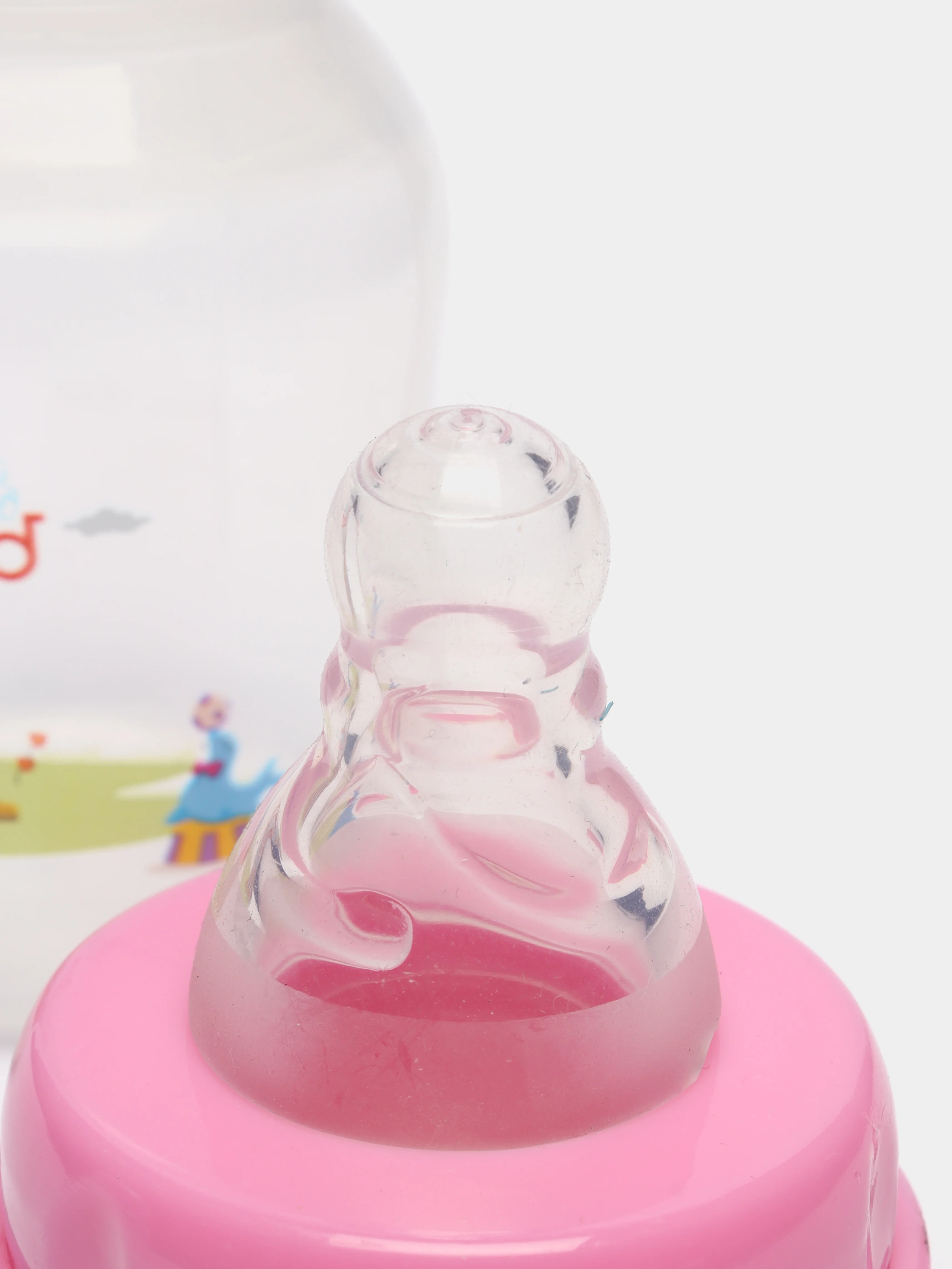 Розовый бутылочка Baby Land 80 мл с силиконовой классической соской в блистере