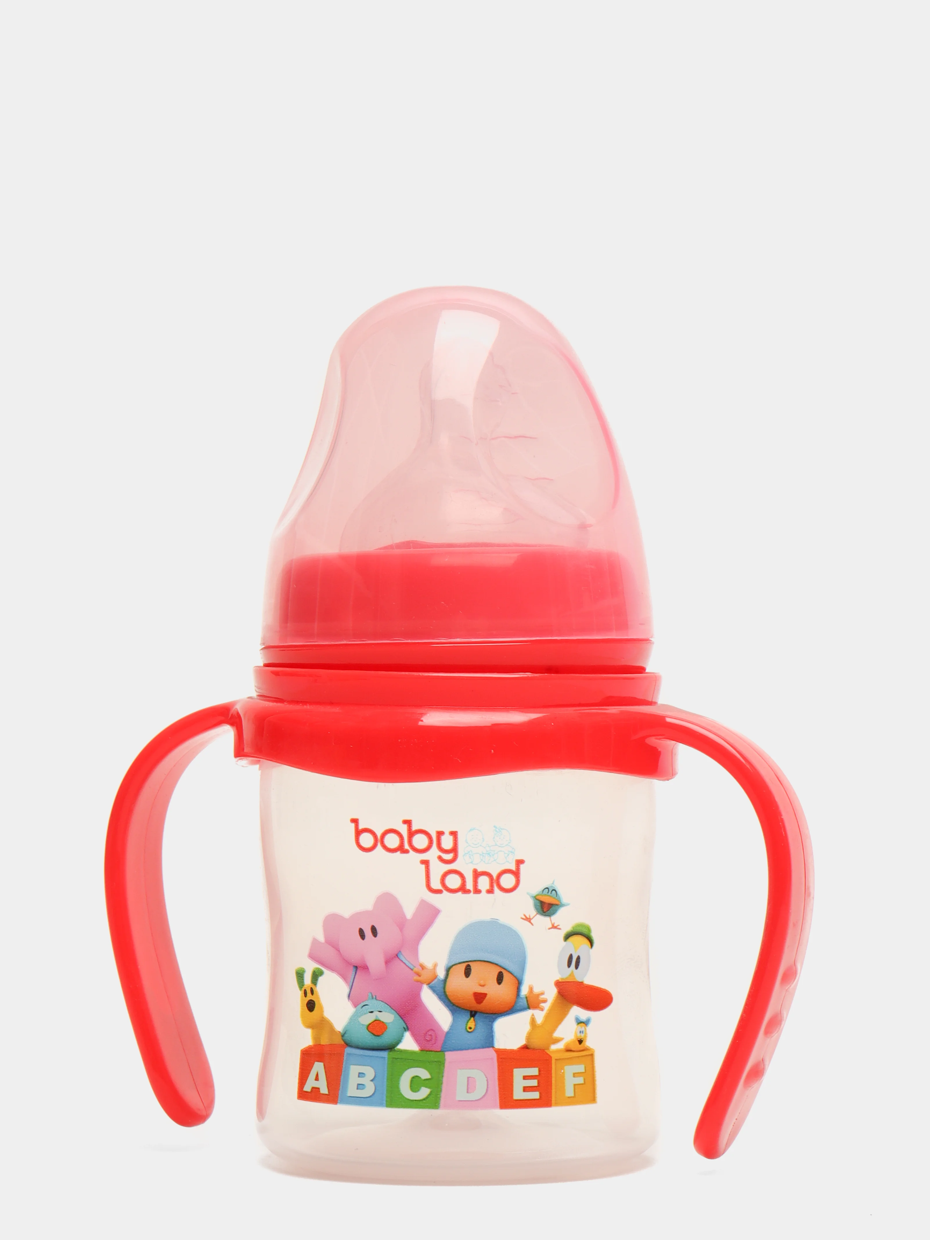 Красный бутылочка Baby Land 150 мл, с широким горлом и силиконовой анатомической соской Air System