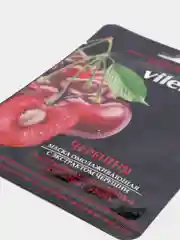 Тканевая маска для лица с Черешней Fruit, 28 г Vilenta, Коллаген и Гиалуроновая кислота
