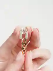 Горчичный серьги-цепочки