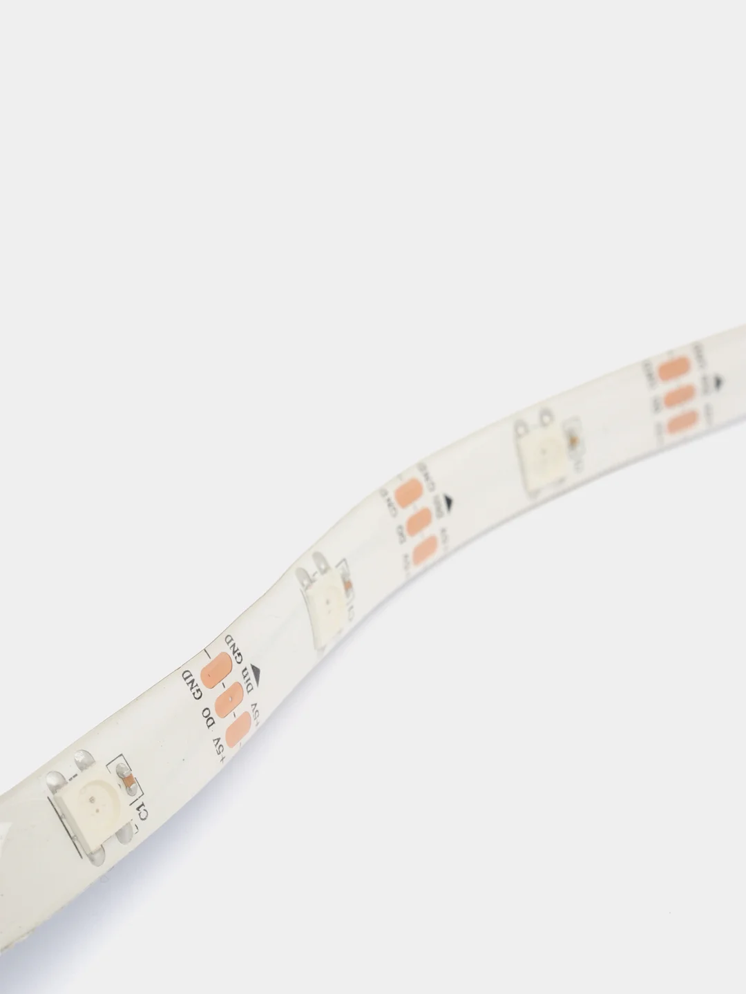 Светодиодная лента WS2812B (адресная) 30св/м 5V защищенная RGB белая основа цена за 1метр