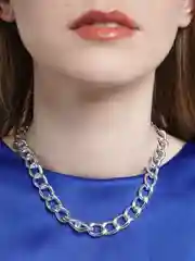 Серебряный чокер из цепочки