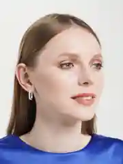 Серебряный серьги с искуственными камнями