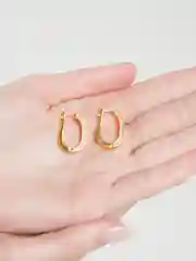 Золотой серьги с искуственными камнями