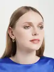 Золотой серьги с искуственными камнями