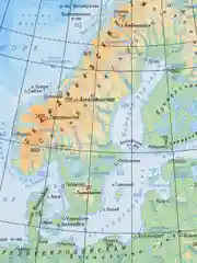 Карта Европы Политическая / Физическая, планшетная, ФорматА3 , Двусторонняя