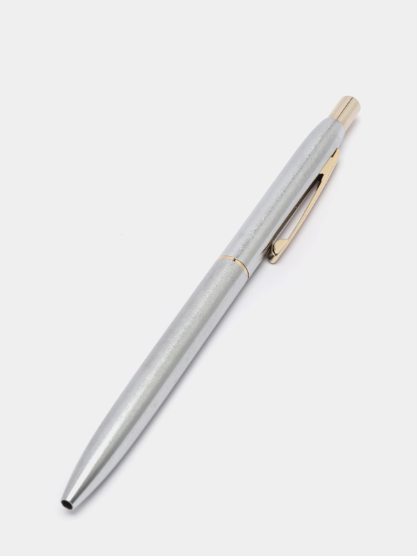 Ручка шариковая Luxor "Sterling" синяя, корпус хром/золото, кнопочный механизм, 1,0мм