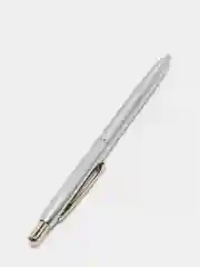 Ручка шариковая Luxor "Sterling" синяя, корпус хром/золото, кнопочный механизм, 1,0мм
