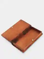 Коричневый шкатулка для денег, дерево