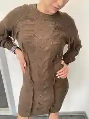 Платье женское, вязаное, утепленное
