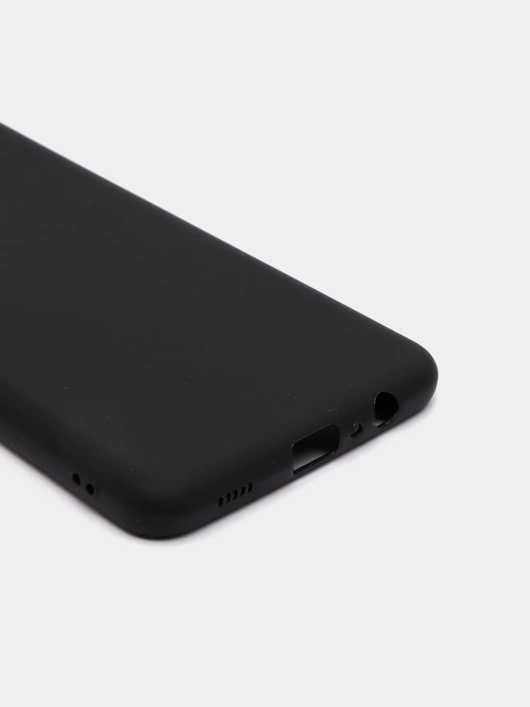 Черный чехол силиконовый на Samsung Galaxy A12, М12
