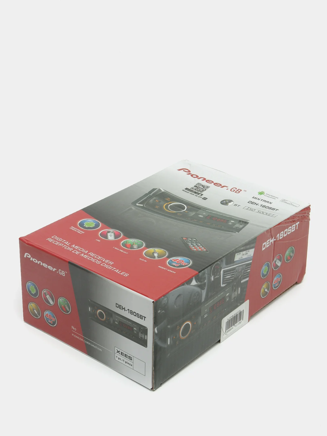Автомагнитола Pioneer.GB DEH-180SBT bluetooth, usb,microsd, aux, fm, пульт