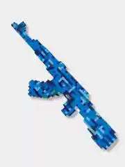Бирюзовый автомат деревянный АК-47 "Пиксельный", 4 цвета, 60 см
