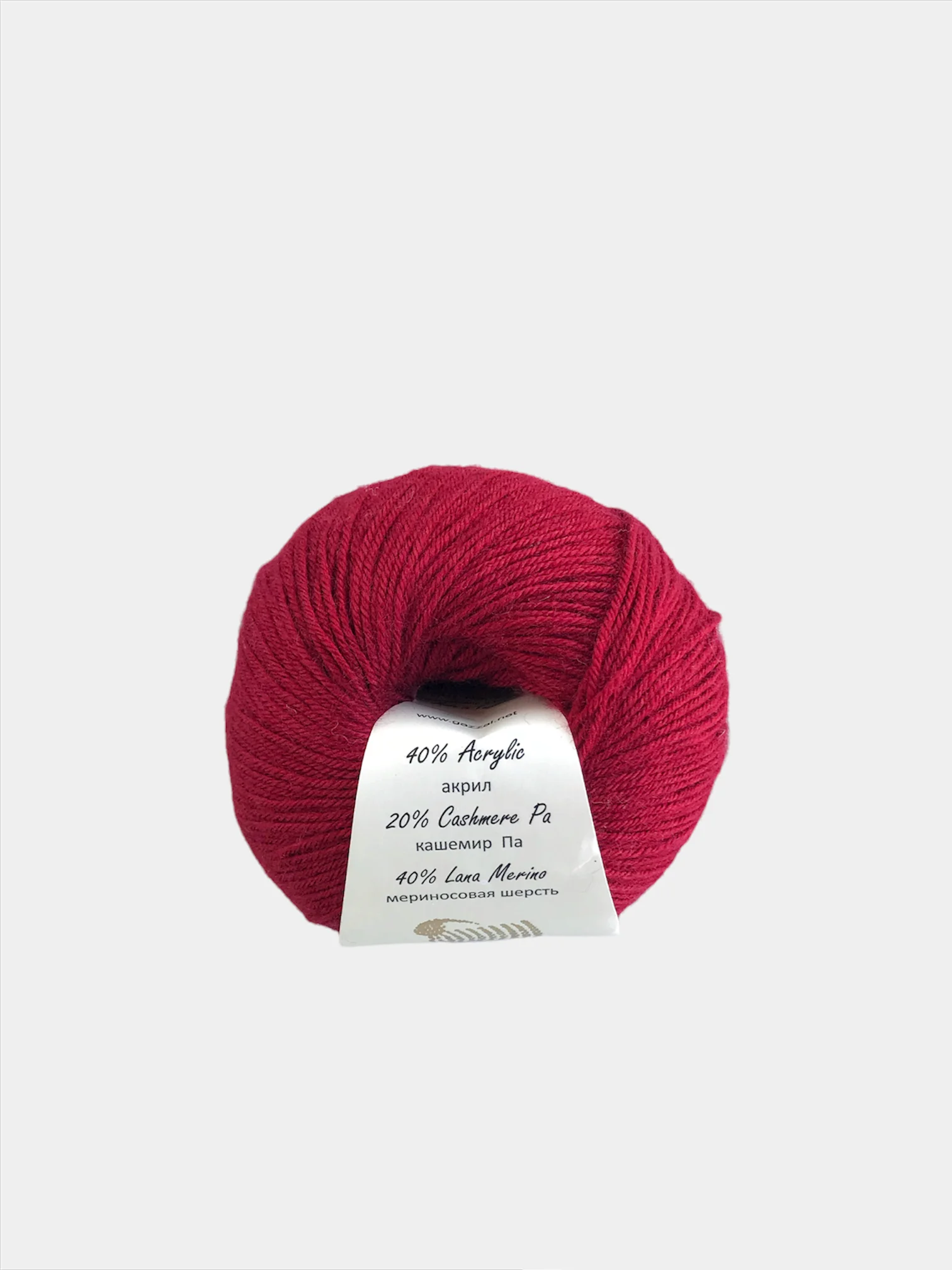 Вишнёвый пряжа Gazzal Baby Wool 20%Кашемир 40%Мериносовая шерсть 40%Акрил 50г 175м Газзал беби вул