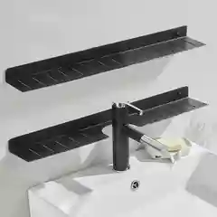 Черный полка, подставка для ванной комнаты, металлическая, 2 шт