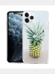 Вишнёвый чехол для iPhone 11, принт "Ананасы"