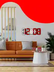 Красный led часы-будильник Perfeo LUMINOUS, черный корпус