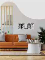 Белый led часы-будильник Perfeo LUMINOUS, черный корпус