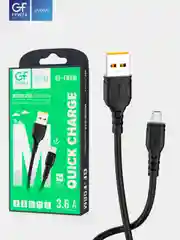 Черный кабель USB на Micro-USB GFPower F08M, 1 м, 3.6 A, ПВХ