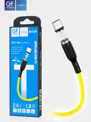Желтый кабель зарядки Type-C GFPower MAG18T, магнитный, 1 метр, 2.4A, Android