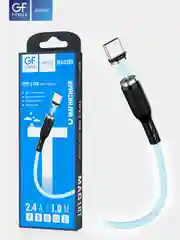 Бирюзовый кабель зарядки Type-C GFPower MAG18T, магнитный, 1 метр, 2.4A, Android