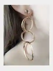 Серьги под золото "Кольца"