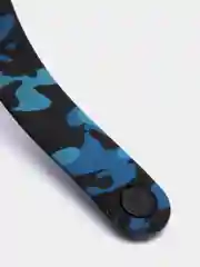 Синий силиконовый ремешок для Xiaomi Mi Band 3 и Mi Band 4 с принтом камуфляж