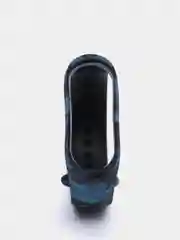 Синий силиконовый ремешок для Xiaomi Mi Band 3 и Mi Band 4 с принтом камуфляж