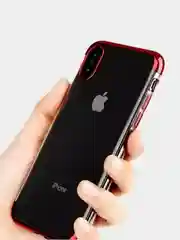 Красный прозрачный чехол на iPhone 6s 7 8 Plus + SE 20 X XS XR 11 Pro Max 12 для айфон