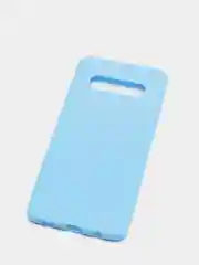Голубой чехол Samsung Galaxy S10+ / S10 Plus, Галакси С10+ / С10 Плюс, силиконовый цветной матовый