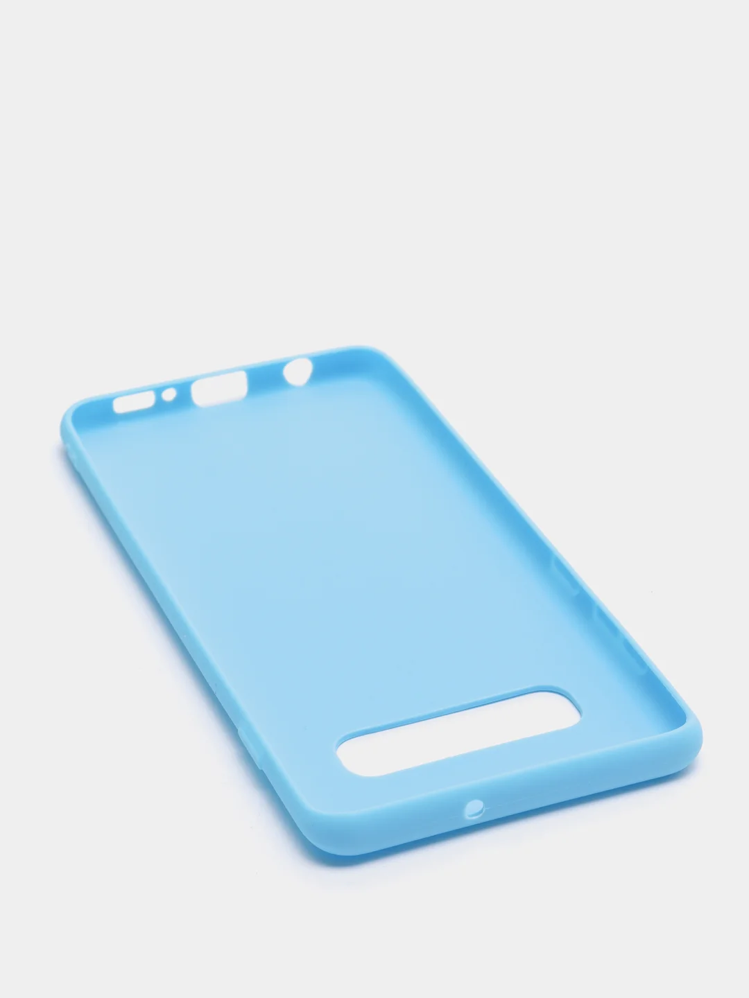 Голубой чехол Samsung Galaxy S10+ / S10 Plus, Галакси С10+ / С10 Плюс, силиконовый цветной матовый