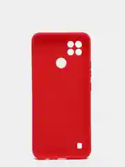 Красный чехол силиконовый для Realme C21 ( Реалми С21) с защитой камеры