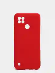 Красный чехол силиконовый для Realme C21 ( Реалми С21) с защитой камеры