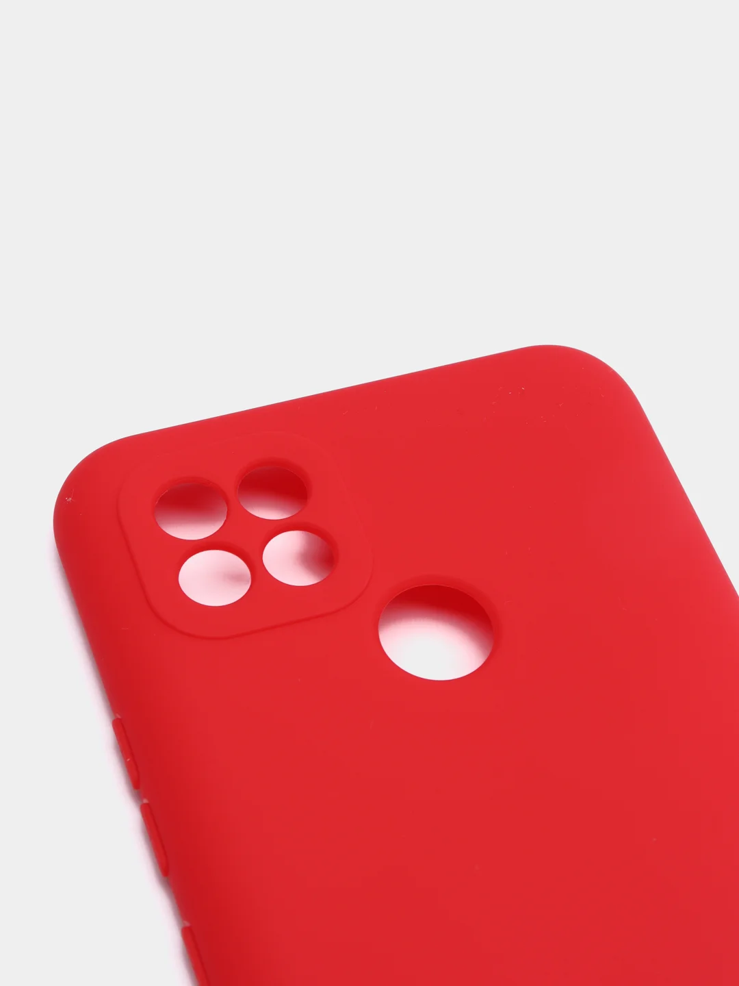 Красный чехол силиконовый для Realme C21 ( Реалми С21) с защитой камеры