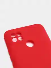 Красный чехол силиконовый для Realme C21 ( Реалми С21) с защитой камеры