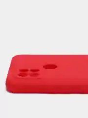 Красный чехол силиконовый для Realme C21 ( Реалми С21) с защитой камеры