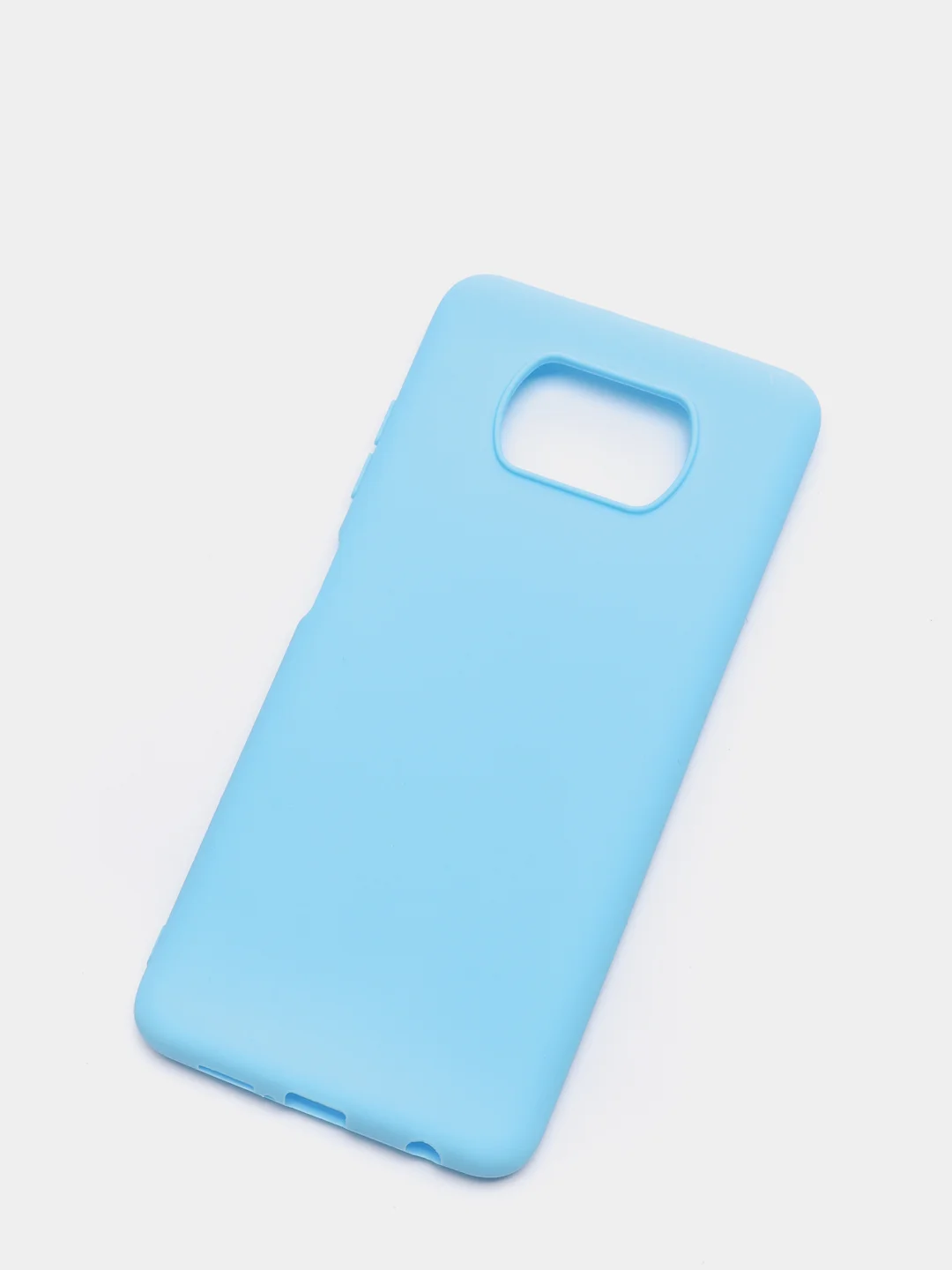 Голубой чехол Xiaomi Poco X3 (NFC) / X3 Pro, силиконовый, цветной, матовый