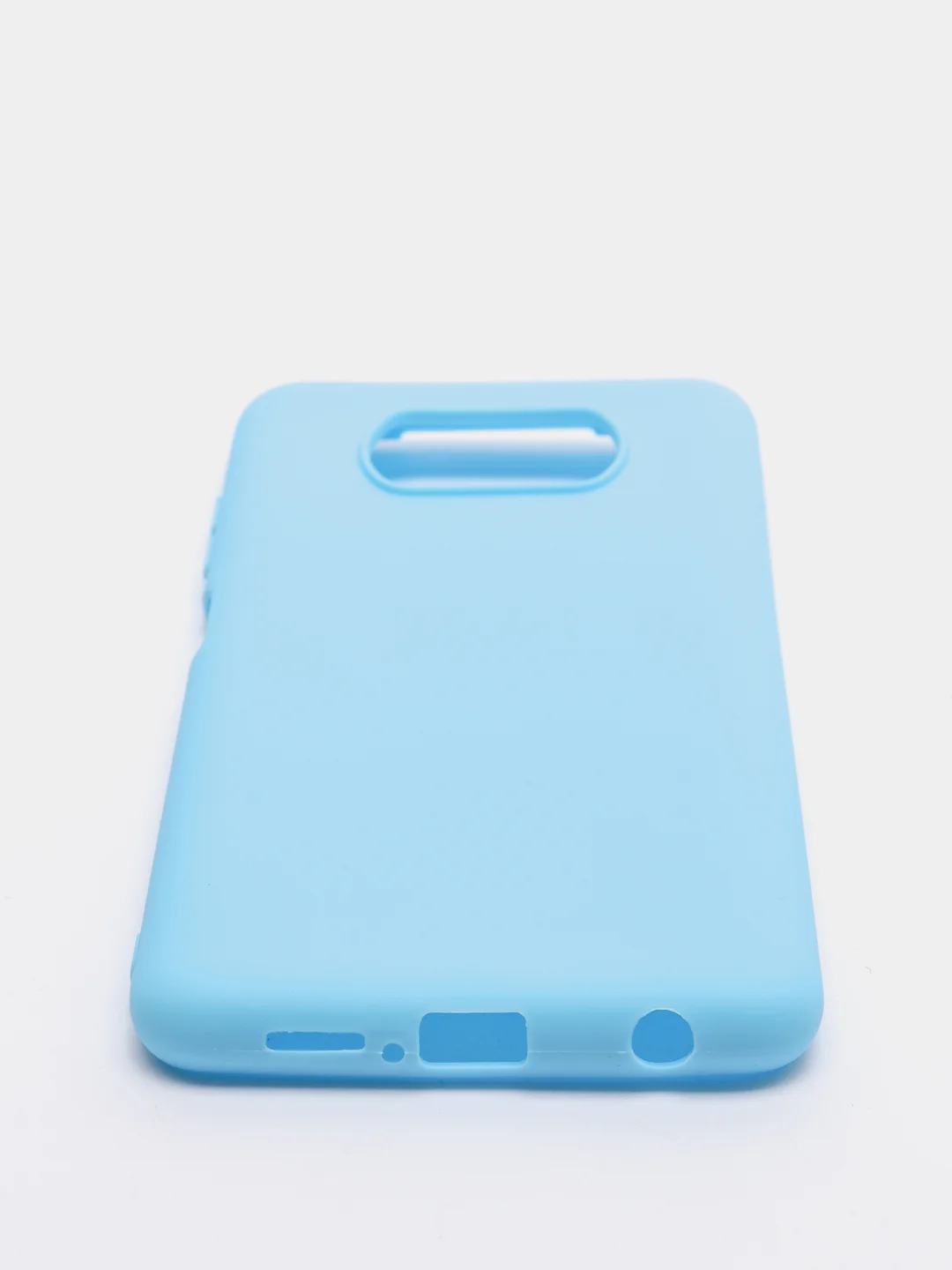 Голубой чехол Xiaomi Poco X3 (NFC) / X3 Pro, силиконовый, цветной, матовый