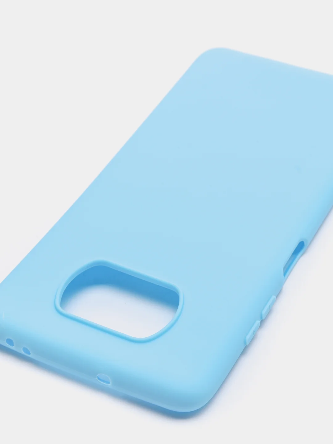 Голубой чехол Xiaomi Poco X3 (NFC) / X3 Pro, силиконовый, цветной, матовый