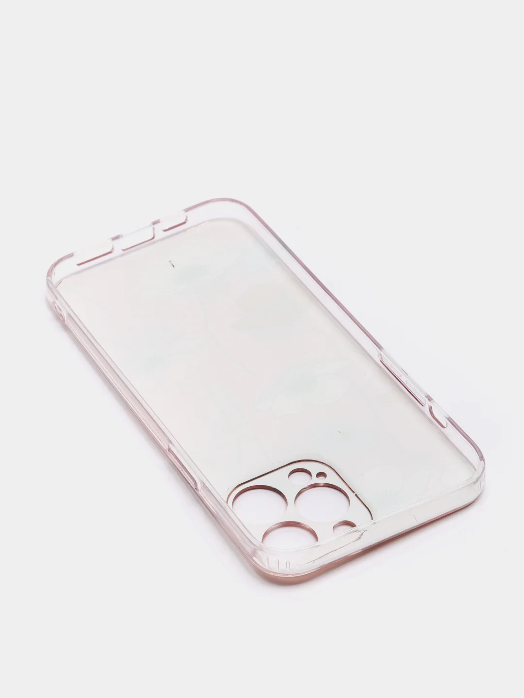 Розовый чехол iPhone 13, 13 Pro, 13 Pro Max силиконовый с мраморным рисунком