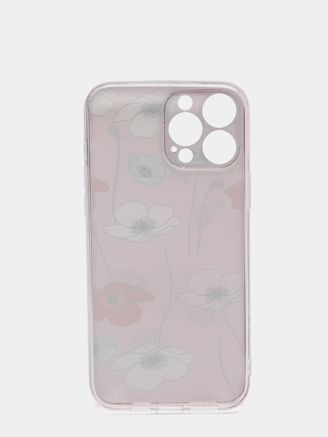 Розовый чехол iPhone 13, 13 Pro, 13 Pro Max силиконовый с мраморным рисунком