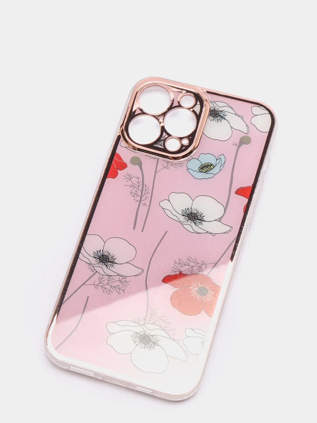 Розовый чехол iPhone 13, 13 Pro, 13 Pro Max силиконовый с мраморным рисунком