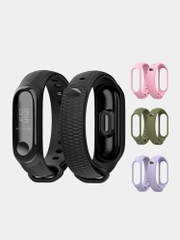 Ремешок для Xiaomi mi band 3, 4 силиконовый ребристый