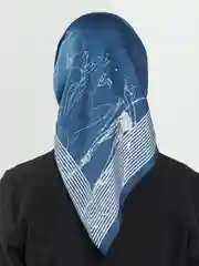 Синий меланж женский платок