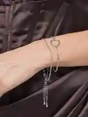 Серый женские Браслеты под серебро