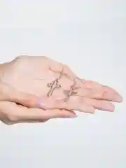 Серебряный винтажные серьги-подвески "Кресты"