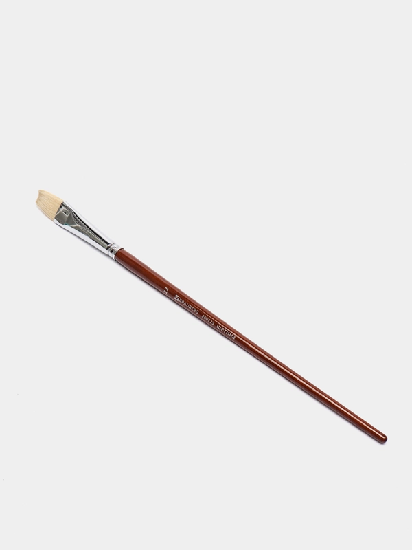 Кисть художественная профессиональная BRAUBERG ART "CLASSIC", щетина, плоская, № 22, длинная ручка, 200723